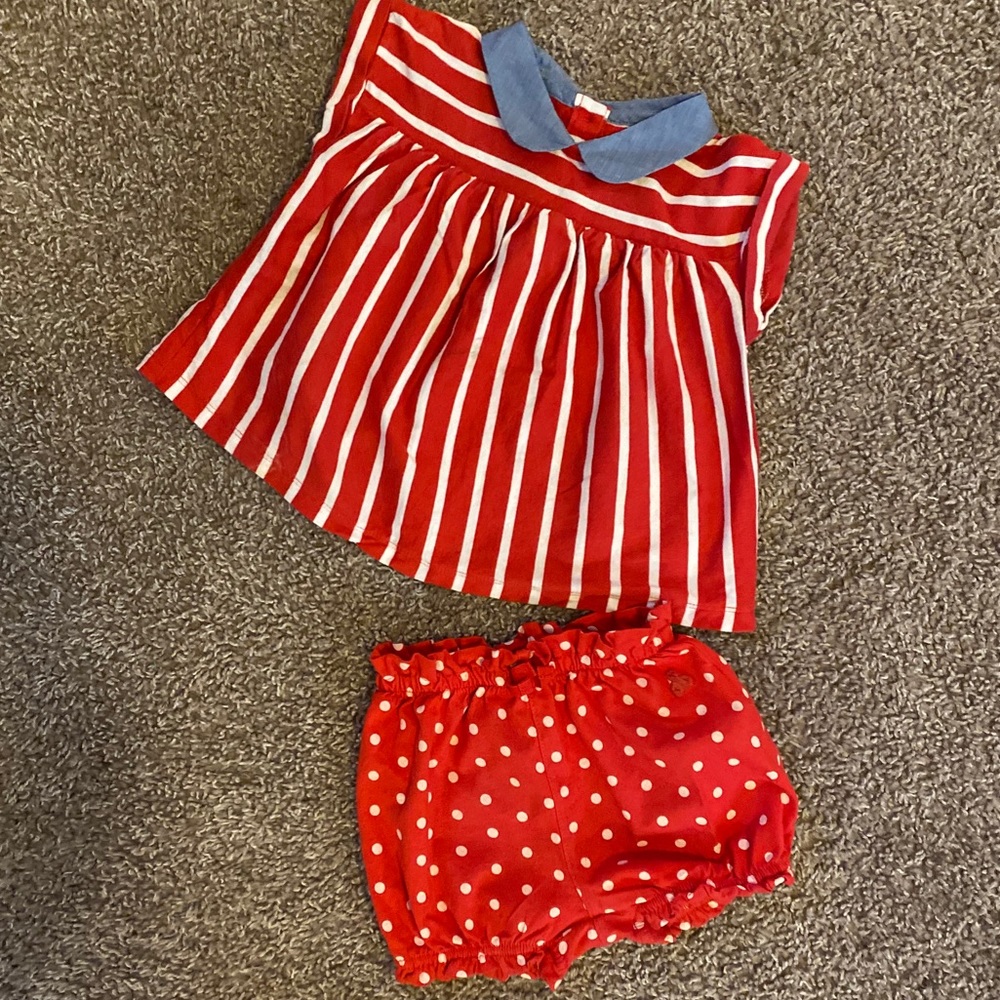 Gap Red Shirt and Shorts